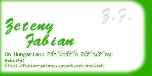 zeteny fabian business card